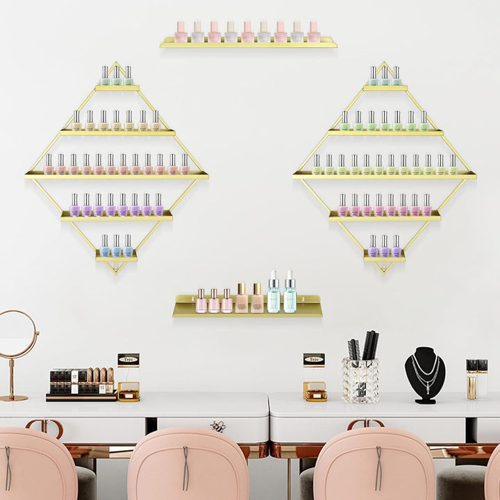 5 Ebenen Rhombus Nagellack Organizer Regal Display, Nagellack Regal, Wandregal Nagellackständer, Met