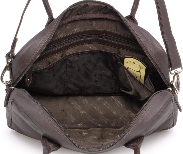 Catwalk Collection Handbags - Leder - Umhängetasche/Schultasche/Organizer/Arbeitstasche für Damen/Ar