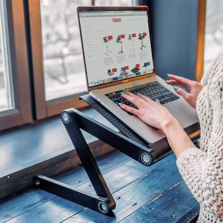 WonderWorker Nobel Extra breiter ergonomischer Laptop-Schreibtisch, Verstellbarer Laptop-Ständer, Be