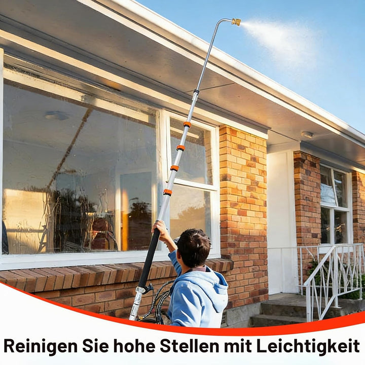 Hochdruckreiniger Verlängerungsstäbe, Teleskop Dachrinnenreiniger Aufsatz, Verlängerungsstab Set mit