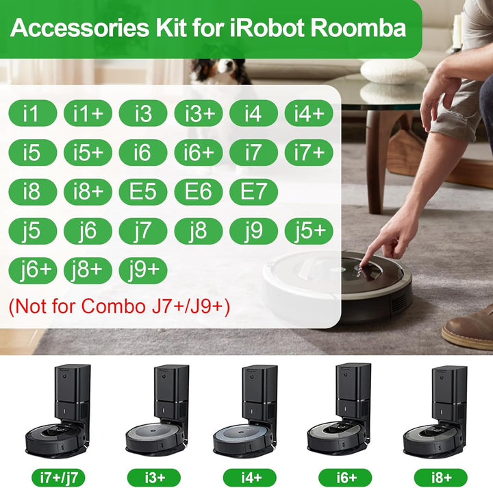 Zubehör für iRobot Roomba i1+ i3+ i4+ i5+ i6+ i7+ i8+ j5+ j6+ j7 j8+ j9+ E5 E6 E7 Zubehörset Ersatzt