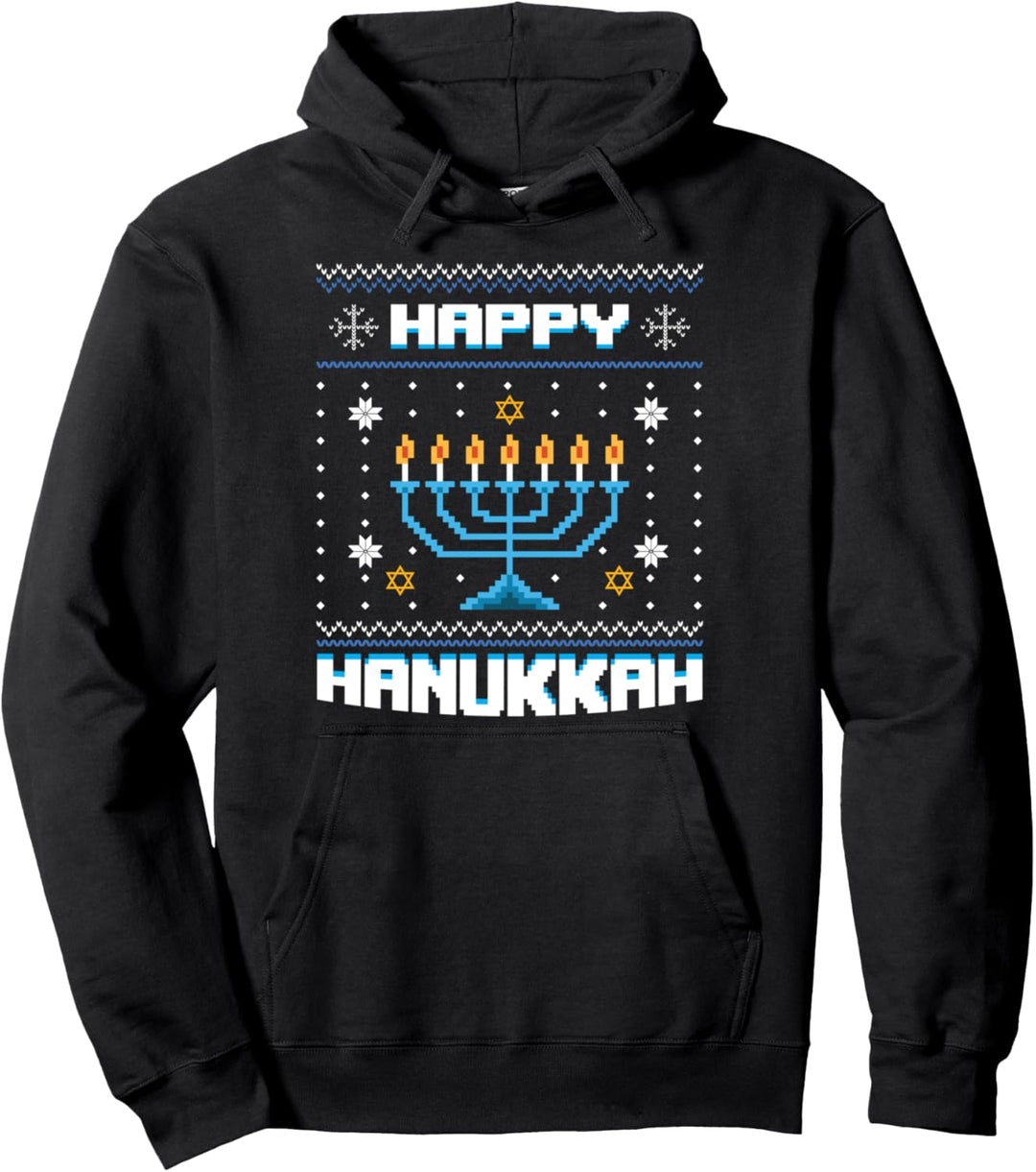 Happy Hanukkah Chanukkah Jüdischer Ugly Christmas Sweater Pullover Hoodie
