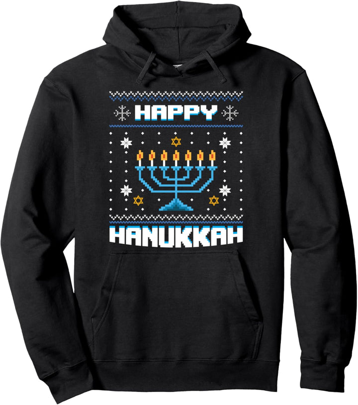 Happy Hanukkah Chanukkah Jüdischer Ugly Christmas Sweater Pullover Hoodie