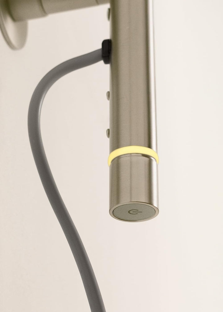 CREATE/WARM Towel Tube/Elektrischer Handtuchhalter mit 2 Stange Edelstahl/Vertikales Design, 2 Tempe