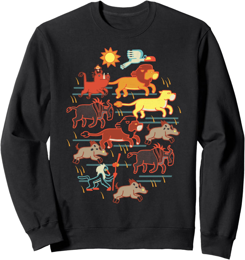 Disney The Lion King Group Shot Stampede Doodle Sweatshirt