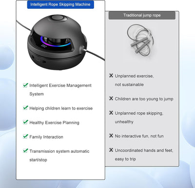 Elektronische Springseil, Smart Jump Rope Machine mit Fernbedienung, Bluetooth Springseilmaschine, E