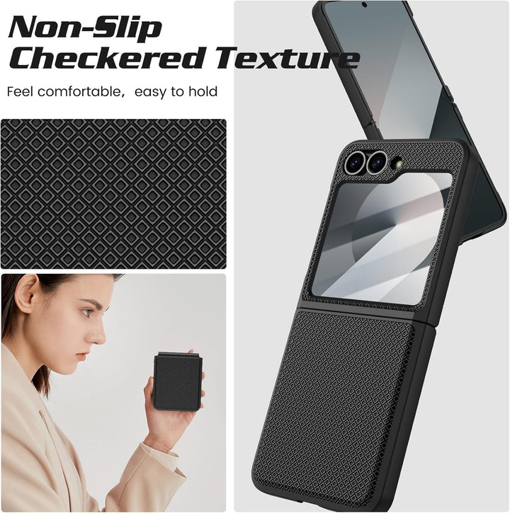 Doeshine für Samsung Galaxy Flip 6/Z Flip 7 FE Hülle [Not for Flip 7] mit Scharnierschutz & Displays