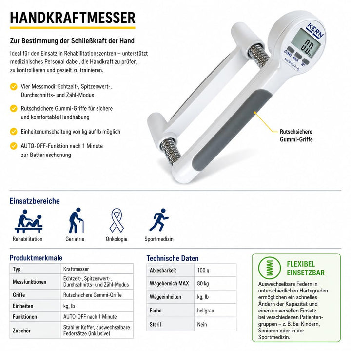 KERN Handkraftmesser, MAP 80K1 306 g Nettogewicht, 306 g Nettogewicht