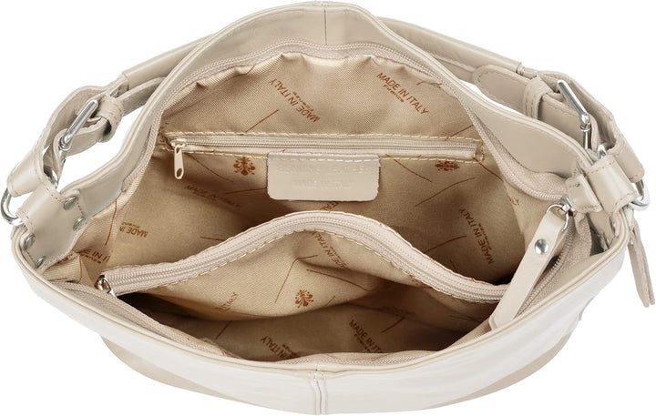 Samantha Look Handtasche Echt Leder Damen | Made in Italy, elegante Schultertasche, Umhängetasche au
