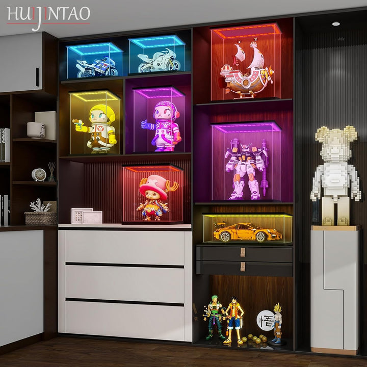 Acryl Vitrine / Schaukasten / Display Case / Acryl Box für Modellautos, Figuren | mit LED Beleuchtun
