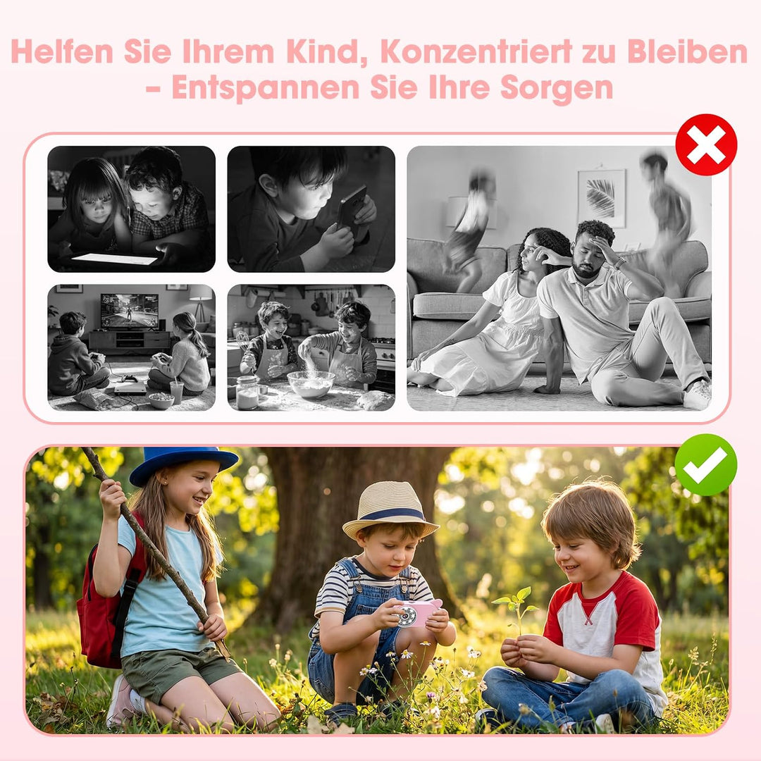 Mikroskop für Kinder, Kinderkamera Mikroskop mit 2-Zoll LCD HD Bildschirm, Hand Digital Microscope m