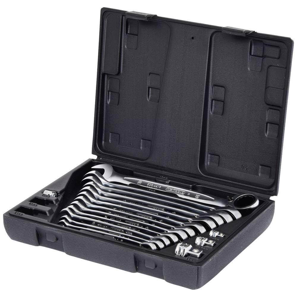 KS Tools 503.4666 GEARplus Ratschenringmaulschlüssel-Satz, umschaltbar,16-tlg Single, Single