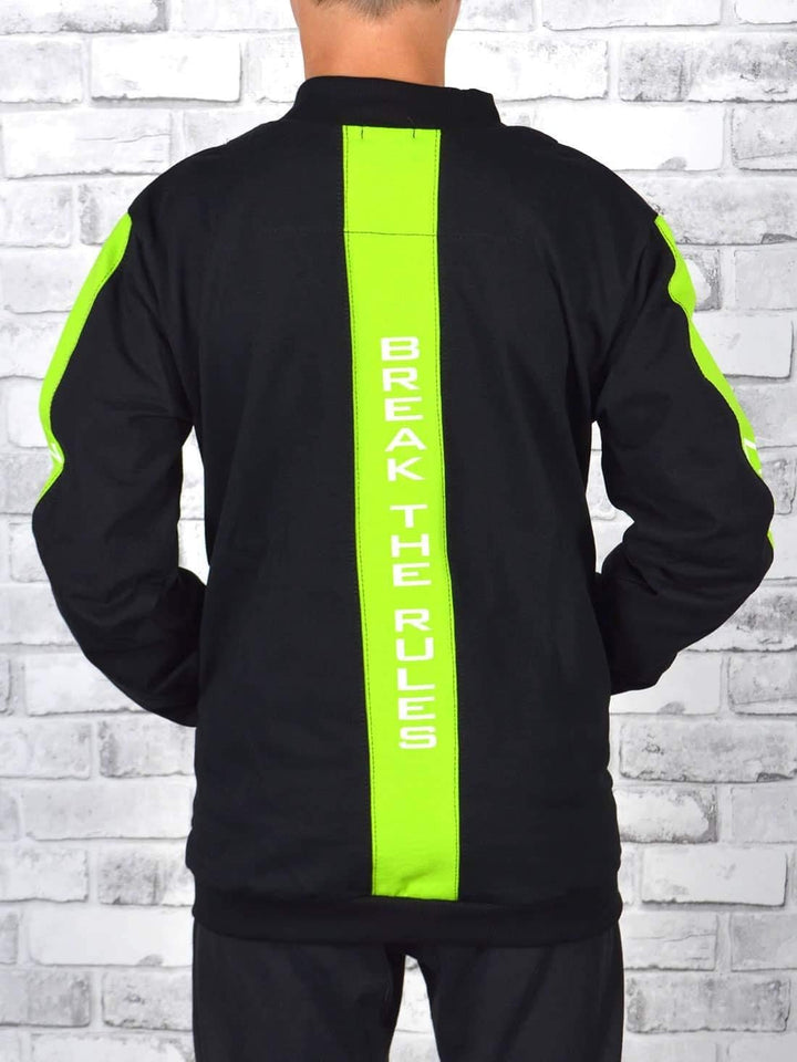 Jungen Kinder Hoodie Pullover Sweatjacke 30238, Schwarz-hellgrün