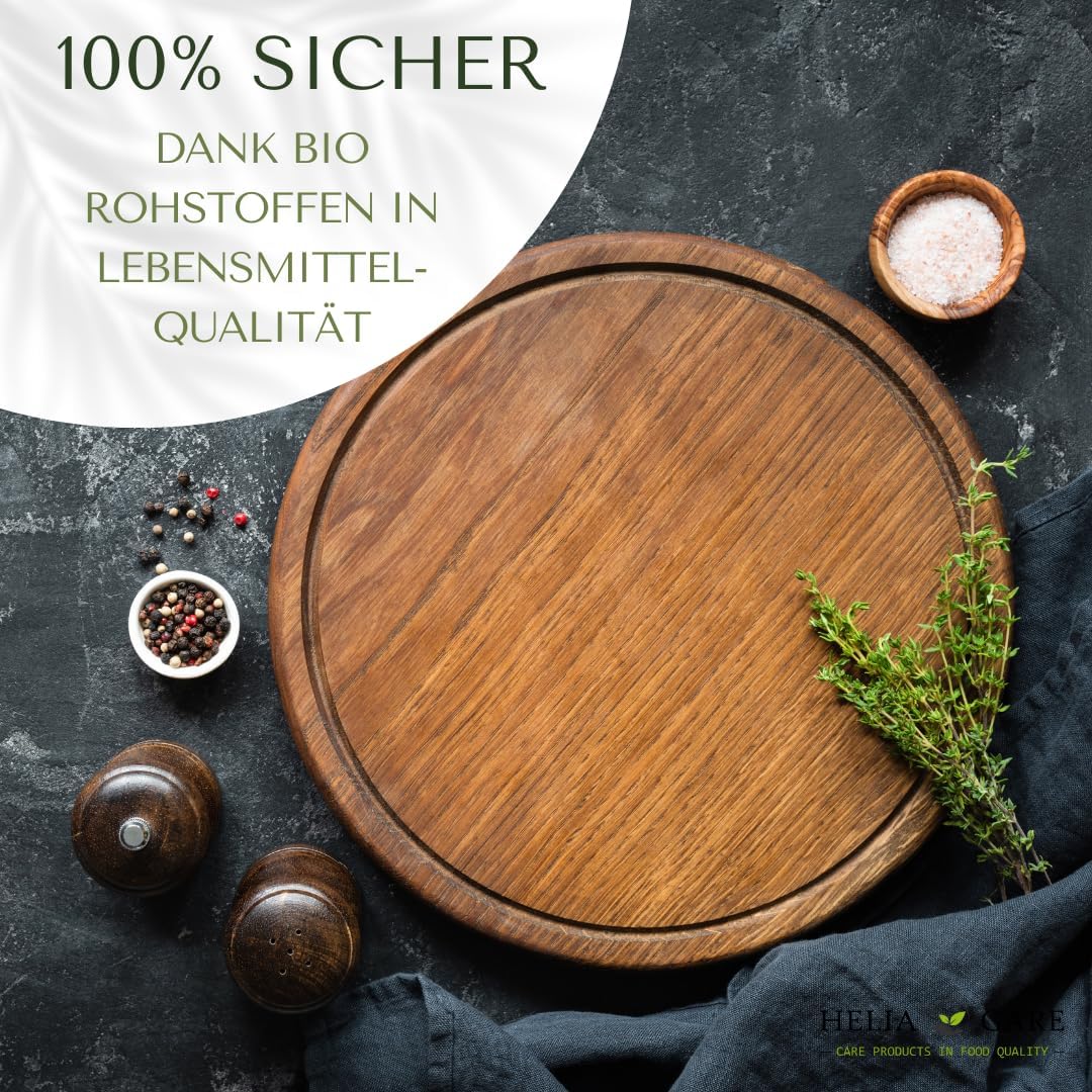 HeliaCARE Bio Schneidebrett Pflege Öl in Lebensmittelqualität für mehr Hygiene. Auch für Arbeitsplat