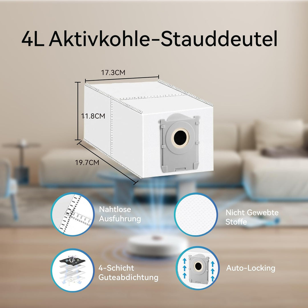 24 Stück Zubehör-Set Passend für Ecovacs Deebot T50 Omni/T50 Pro Omni, 1 Hauptbürste, 4 Filter, 6 Se