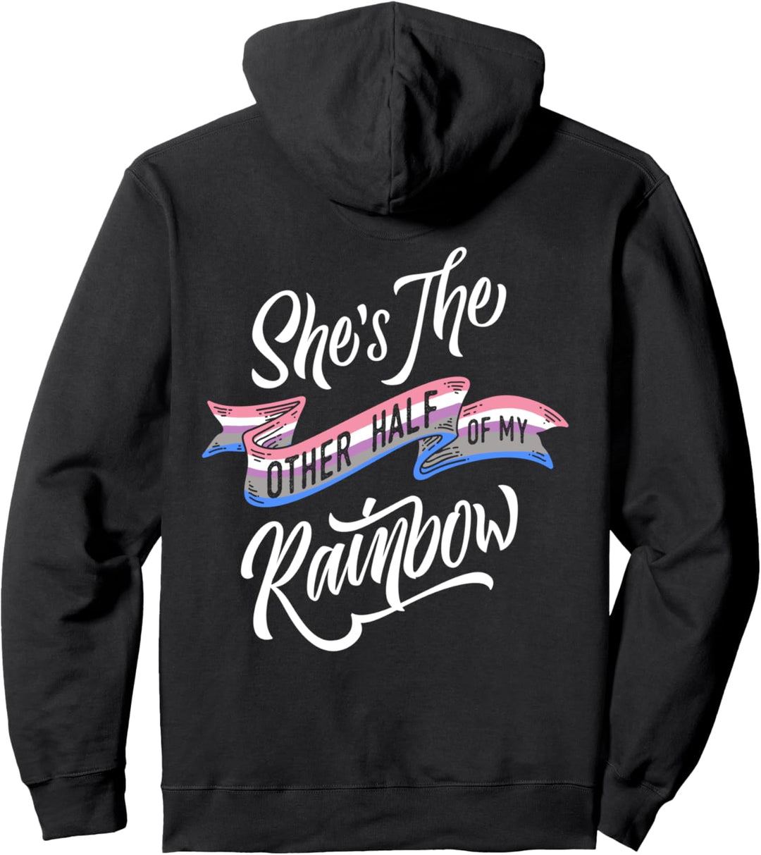 Other Half Of My Rainbow Genderfluid LGBT Pride Flag Couples Pullover Hoodie