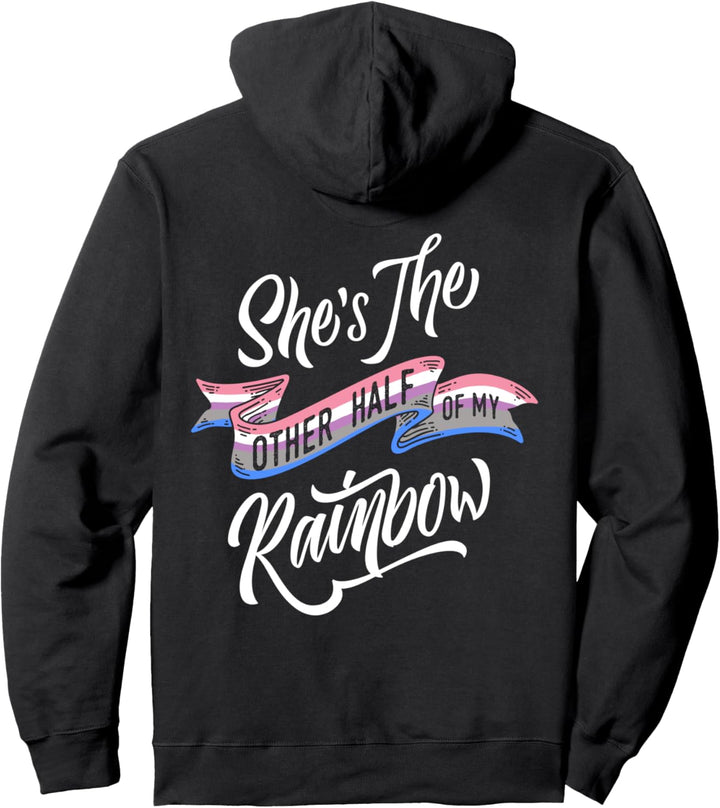 Other Half Of My Rainbow Genderfluid LGBT Pride Flag Couples Pullover Hoodie