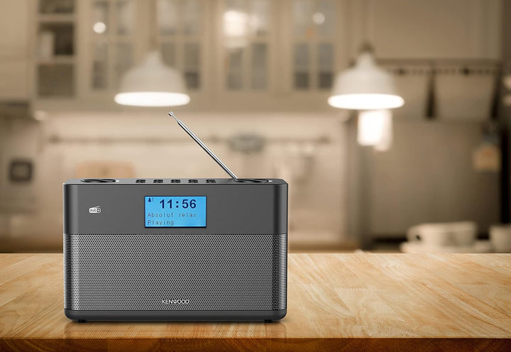 Kenwood CR-ST50DAB-B Stereo-Kompaktradio (DAB+, UKW, Bluetooth, Line-In, Kopfhöreranschluss, Weckfun