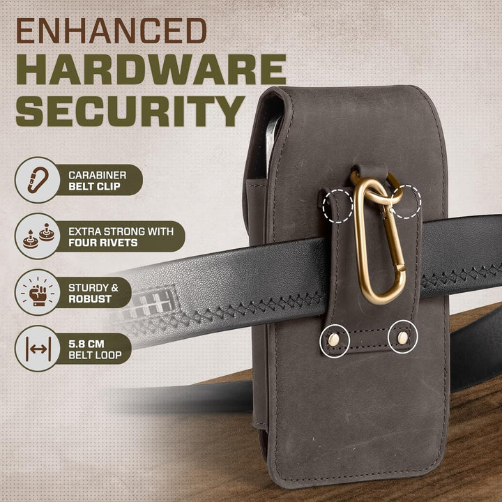 Hengwin Leder Handy Holster Fall Taille Gürtel Tasche für iPhone 17 Pro Max/16Plus iPhone 16 15 14 1