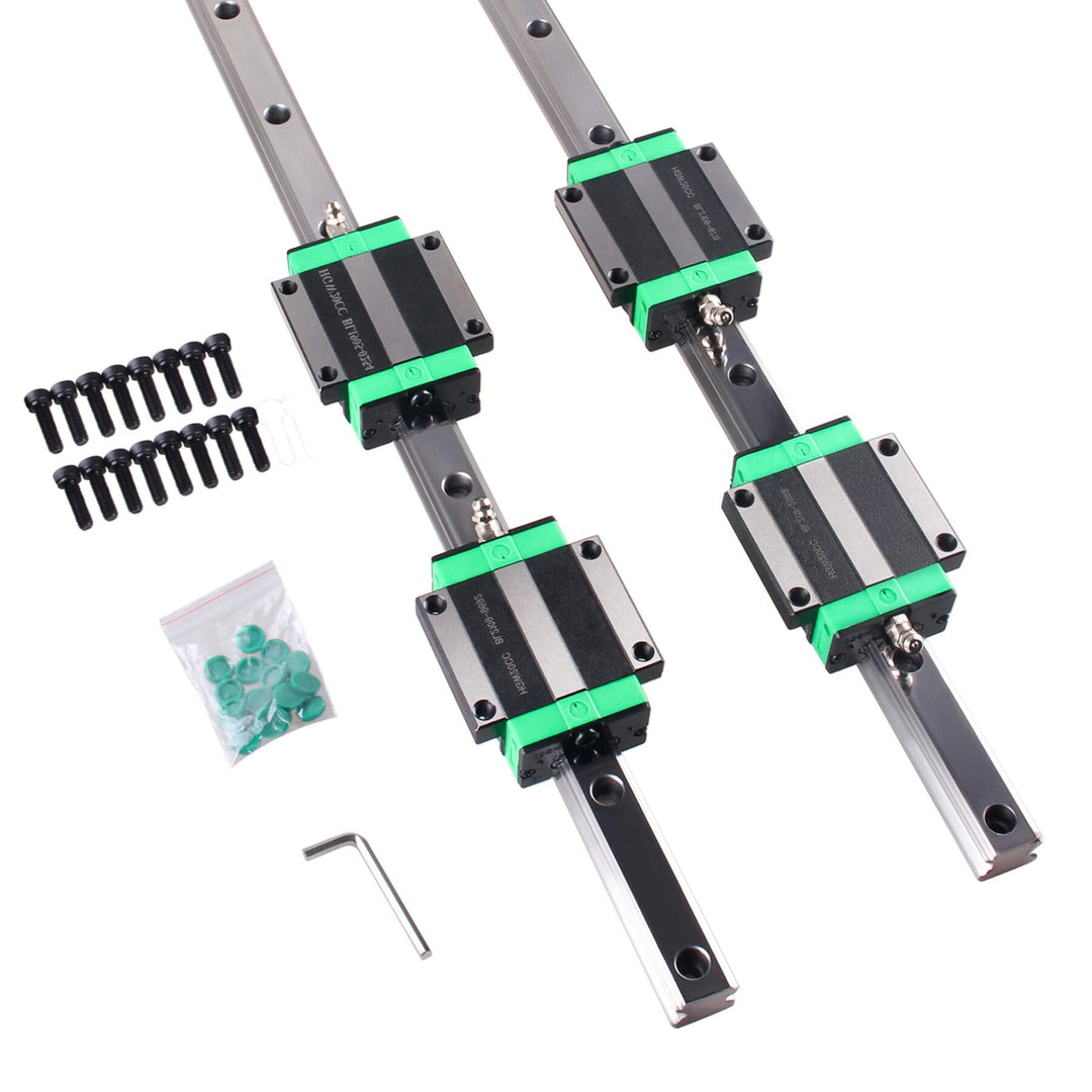 Linearführung 2 Stücke HGR20 300mm Linearschiene mit 4 Stücke HGW20CC Lagerblöcken für DIY 3D Drucke