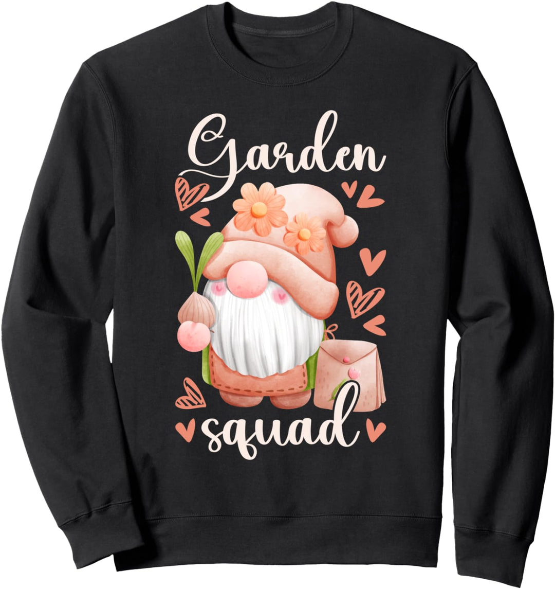 Gartenzwerg mit Zwiebel, Garten, Wichtel, Herzen Sweatshirt