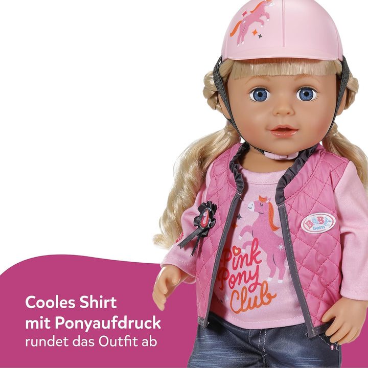 Baby Born REIT-Outfit mit Hose, Shirt, Stiefeln und Helm für 43 cm Puppen