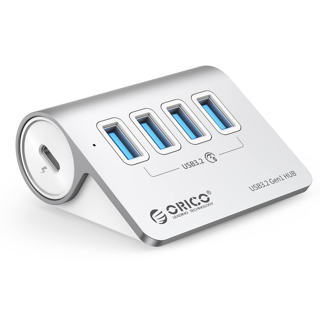USB C Hub, ORICO USB C 3.2 GEN 1 Hub 5Gbps, 4-Port Aluminium USB Verteiler mit 0.5M USB C Kabel, USB