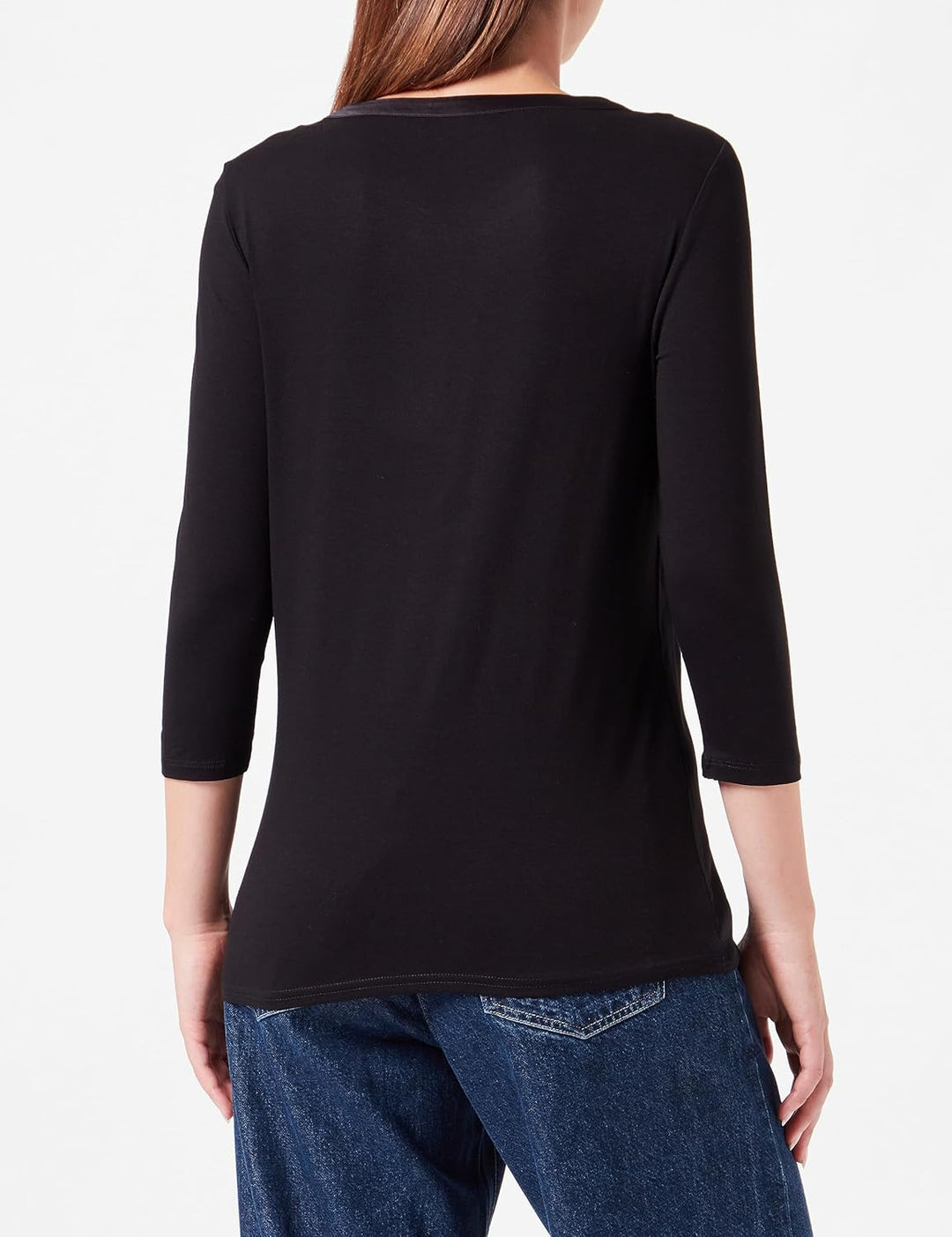 comma Damen T-Shirt 34 9999 Schwarz, 34 9999 Schwarz
