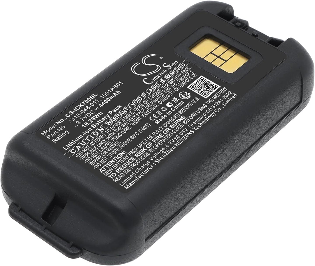 CS-ICK700BL Akku 4400mAh Kompatibel mit [Intermec] CK70, CK71 Ersetzt 1001AB01, 1001AB02, 318-046-00