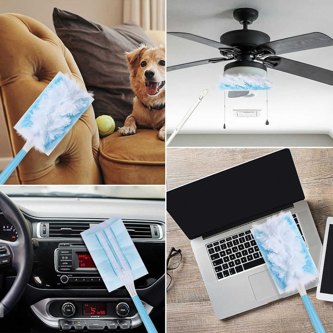 52 Stück Staubmagnet Nachfüllpack für Swiffer Staubmagnet, Einweg-Magnet Staubwedel für Swiffer Dust