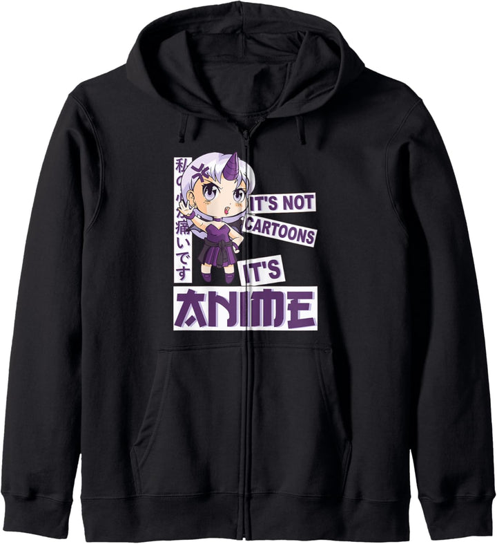 Lustiges Kawaii Anime Meme - It's Not Cartoons It's Anime Kapuzenjacke