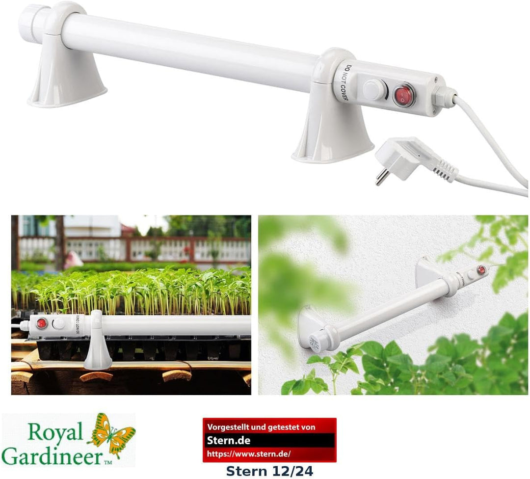Royal Gardineer Elektrische Stabheizung für Gewächshäuser, 55 Watt, 51 cm, IP44