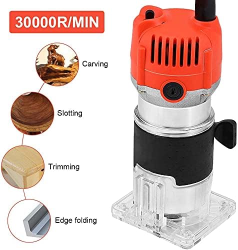 Oberfräse Multifräse Trimmer 6,35mm 30000 U/min Kantenfräse Holzfräse, Elektrische vertikale Einhand