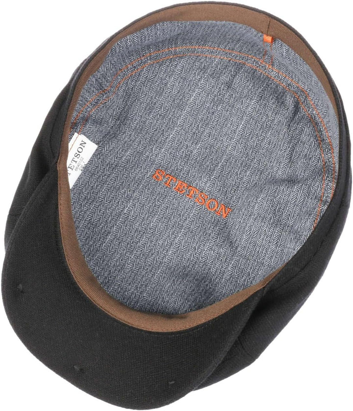 Stetson Brooklin Wool Cashmere Flatcap Herren - Made in EU - Mütze mit Futter aus Baumwolle - Unifar