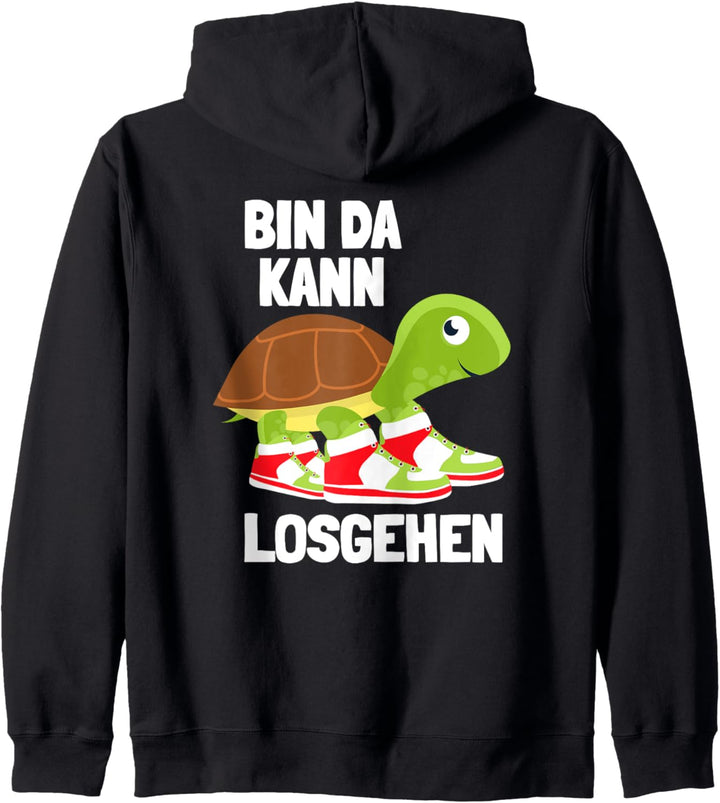 Ich bin da kann losgehen Schildkröte Sneakers Zu spät kommen Kapuzenjacke