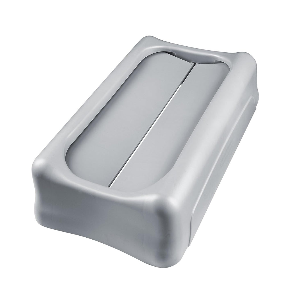 Rubbermaid Commercial Products Slim Jim Deckeleinheit für Recyclingstation für Flaschen, grau, 1 gra