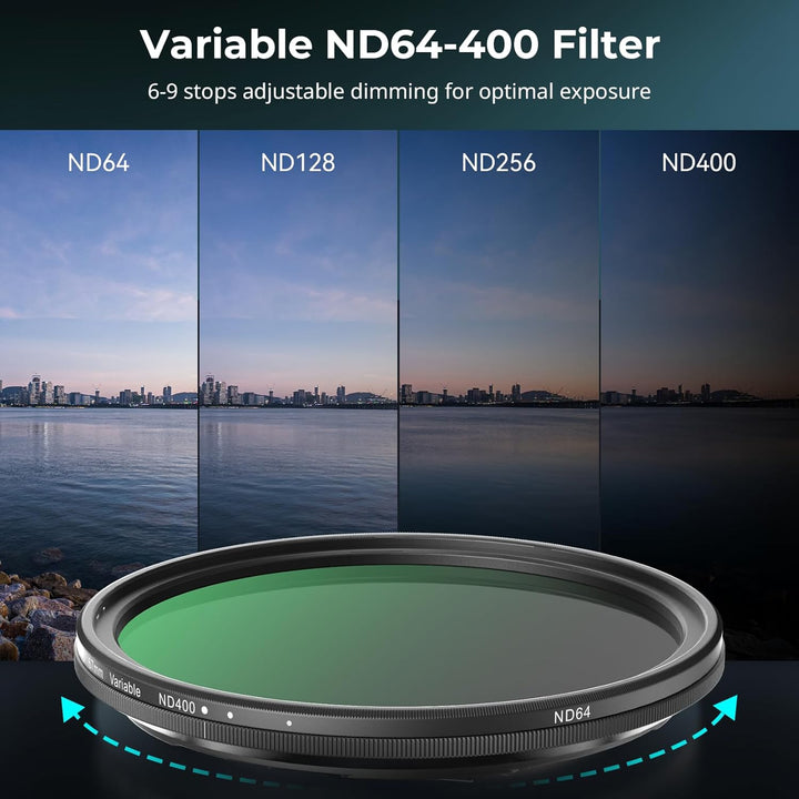 SMALLRIG magnetischer 67-mm-VND-Filter ND64-ND400 (6-9 Blendenstufen), Einstellbarer ND-Filter für i