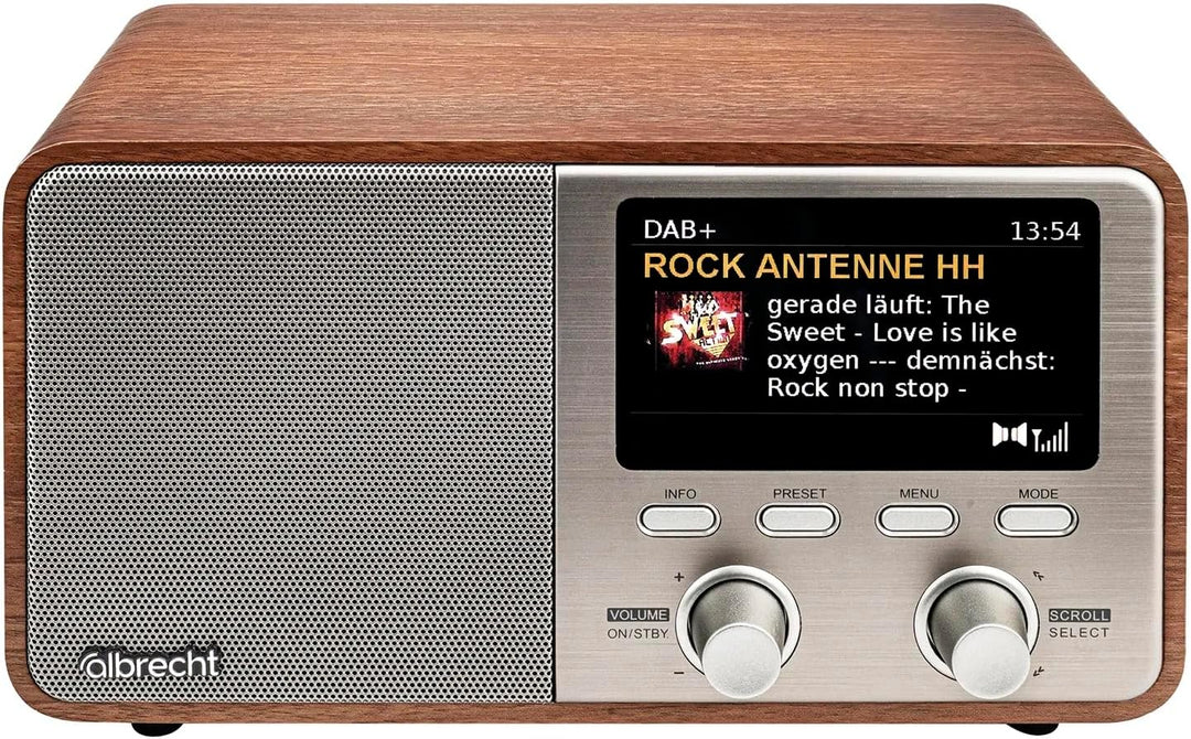 Albrecht DR760 DAB+ Digitalradio mit UKW, DAB+, Musik-Streaming, 4,3" Farbdisplay und ASA Warnmeldun