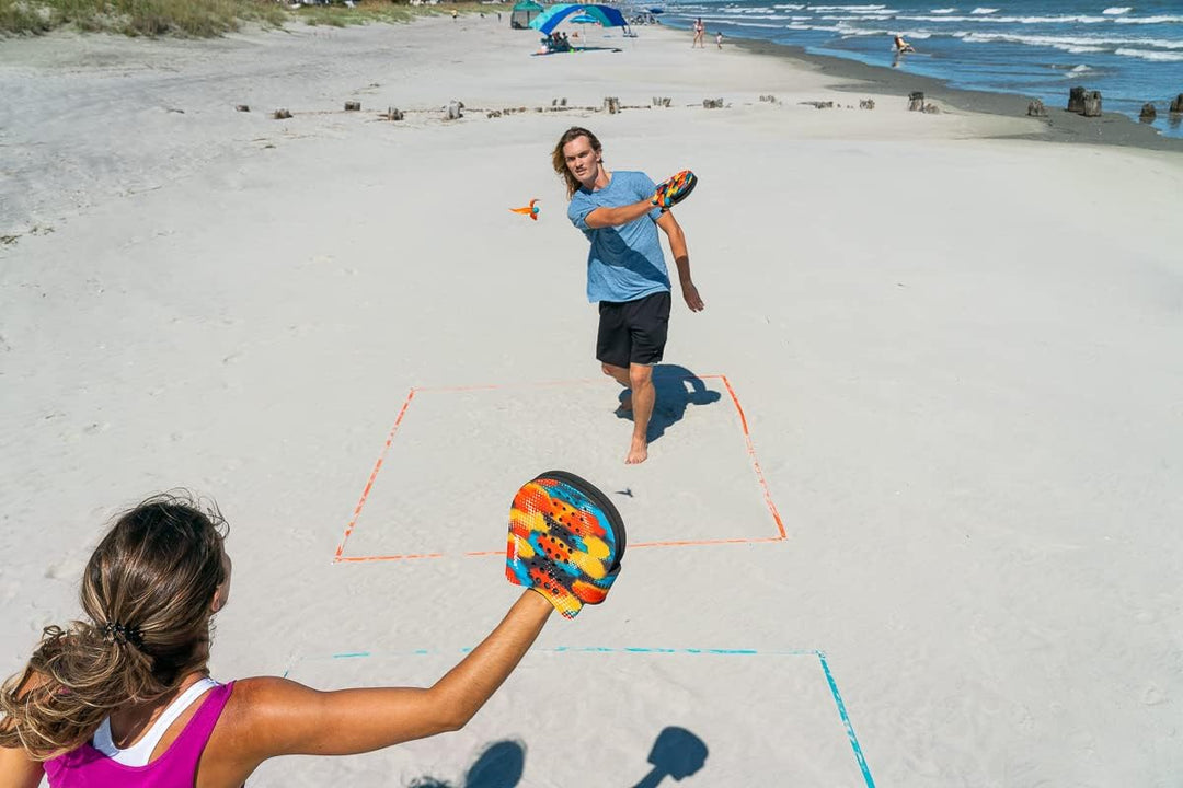 Waboba Battle Bird - Rethink Your Paddle Game - Backyard Set Includes: 2 Wearable Paddles, 2 small B