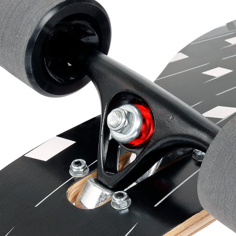 FunTomia Longboard mit 3 Flex Stufen Drop Through Cruiser Komplettboard Mach1 Speed Kugellager T-Too