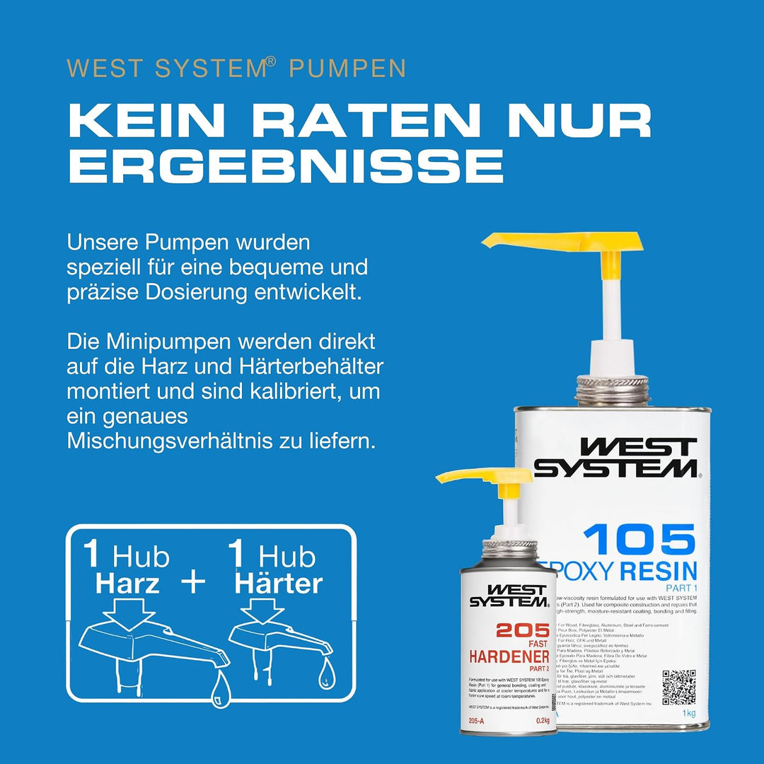West System NEU 2024-301 DOSIERPUMPEN - Gelb - Dosierelement - Dosing pump - 5:1 Mischungsverhältnis