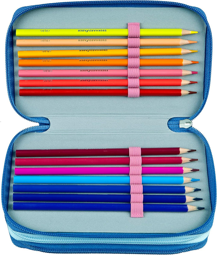 Scooli - Tripledecker Stitch - Gefülltes Schüleretui mit hochwertigen Stiften & Zubehör - Ideal für
