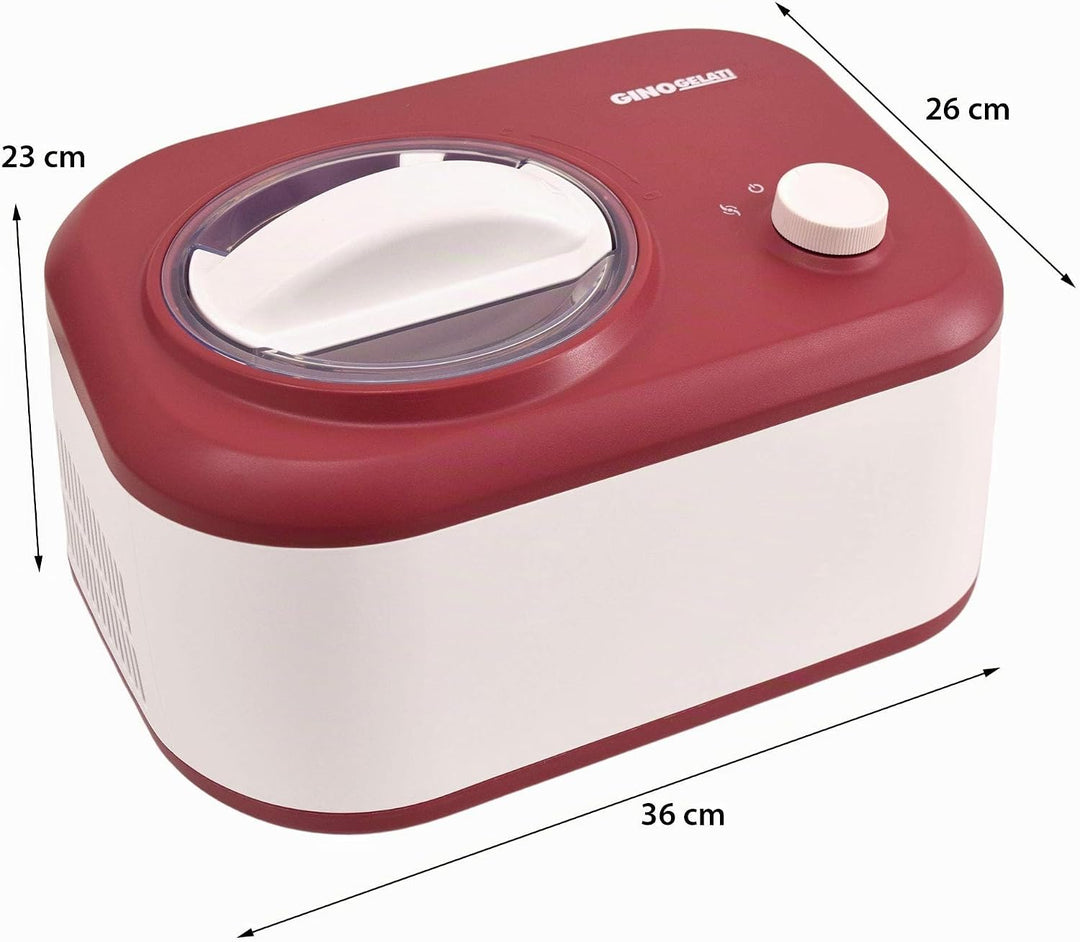 Gino Gelati Eismaschine mit Kompressor Polari Eiscreme Maschine Eisbereiter, 1 Liter, leichte Reinig