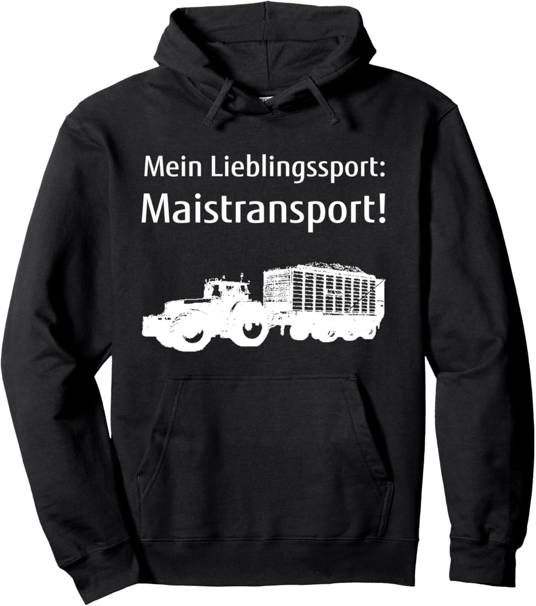 Landwirtschaft Landwirt Bauer Mais häckseln Maistransport Pullover Hoodie