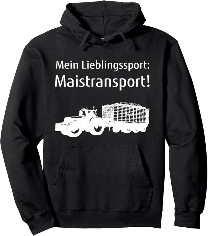 Landwirtschaft Landwirt Bauer Mais häckseln Maistransport Pullover Hoodie