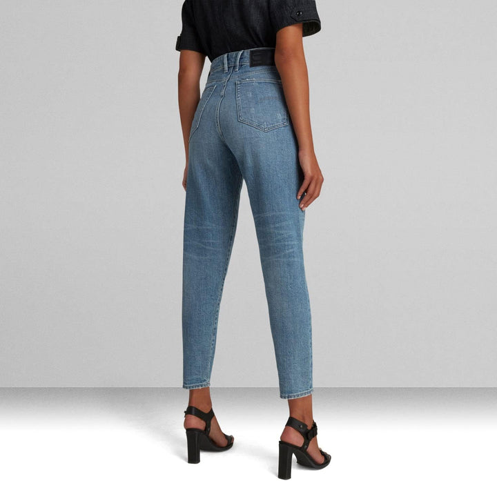G-Star RAW Damen Janeh Ultra High Mom Ankle Jeans 28W / 28L Blau (Sun Faded Ice Fog Destroyed D16083