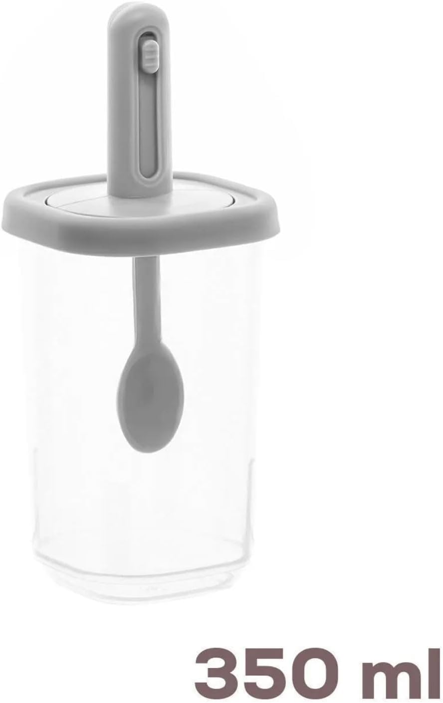 Gewürzbehälter Auswahl, Modernes Design Weiss Silber für Küche (12er Set | 350 ml L), 12er Set | 350