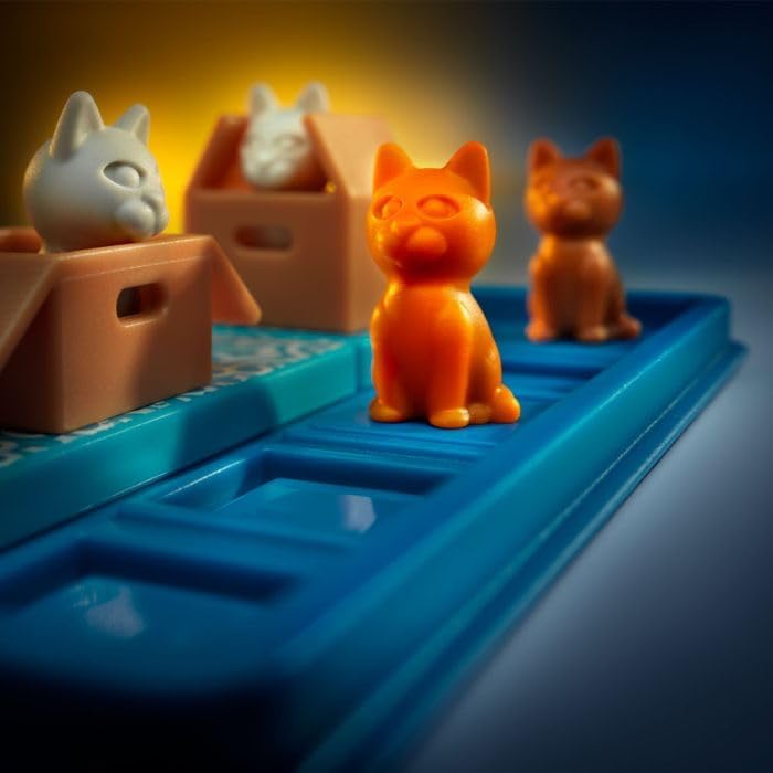 SmartGames - Cats & Boxes, Puzzle Game with 60 Challenges, 7+ Years, SG450