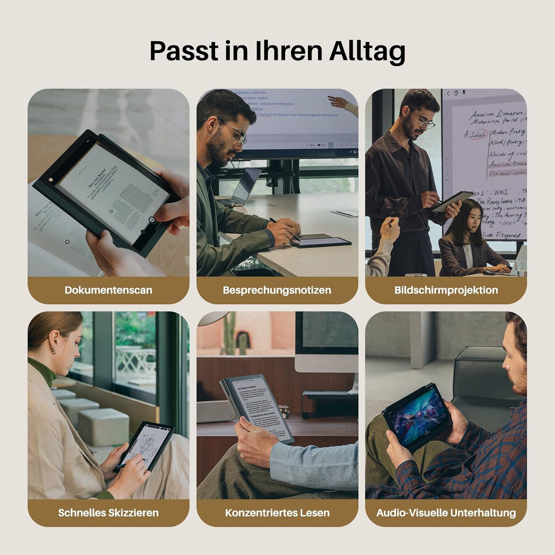 Huion Note E 8,4" Android Notizbuch, batterieloser Stift 8192 Druckstufen, papierähnliches Display,