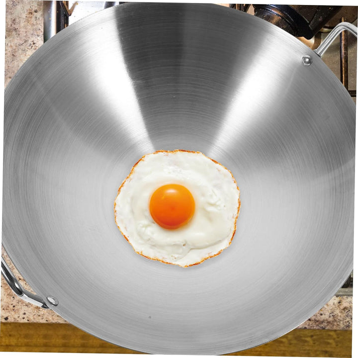 Housoutil Wok- Pfanne Antihaft- Edelstahl- Pfannenpfanne Traditioneller Chinesischer Wok Kratzfestes